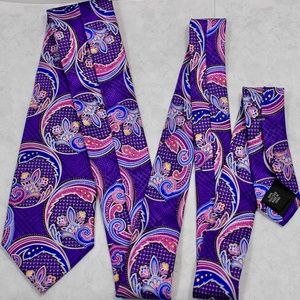 GEOFFRY BEENE Men’s Tie Purple & Pink Paisley